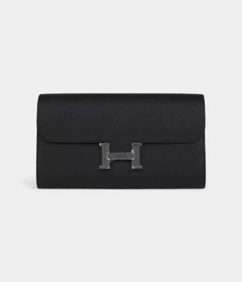 Hermès Constance Wallet To Go Black Epsom Palladium Hardware