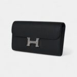 Hermès Constance Wallet To Go Black Epsom Palladium Hardware