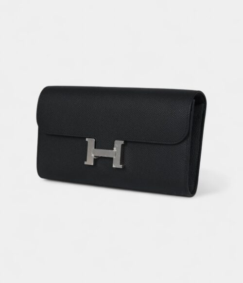 Hermès Constance Wallet To Go Black Epsom Palladium Hardware