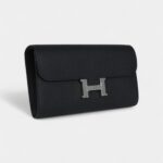 Hermès Constance Wallet To Go Black Epsom Palladium Hardware