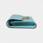 Hermès Constance Wallet To Go Bleu Atoll Epsom Leather with Gold Hardware