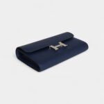 Hermès Constance Wallet To Go Bleu Navy Epsom Leather with Palladium Hardware