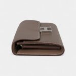 Hermès Constance Wallet To Go Etoupe Evercolor Leather with Palladium Hardware