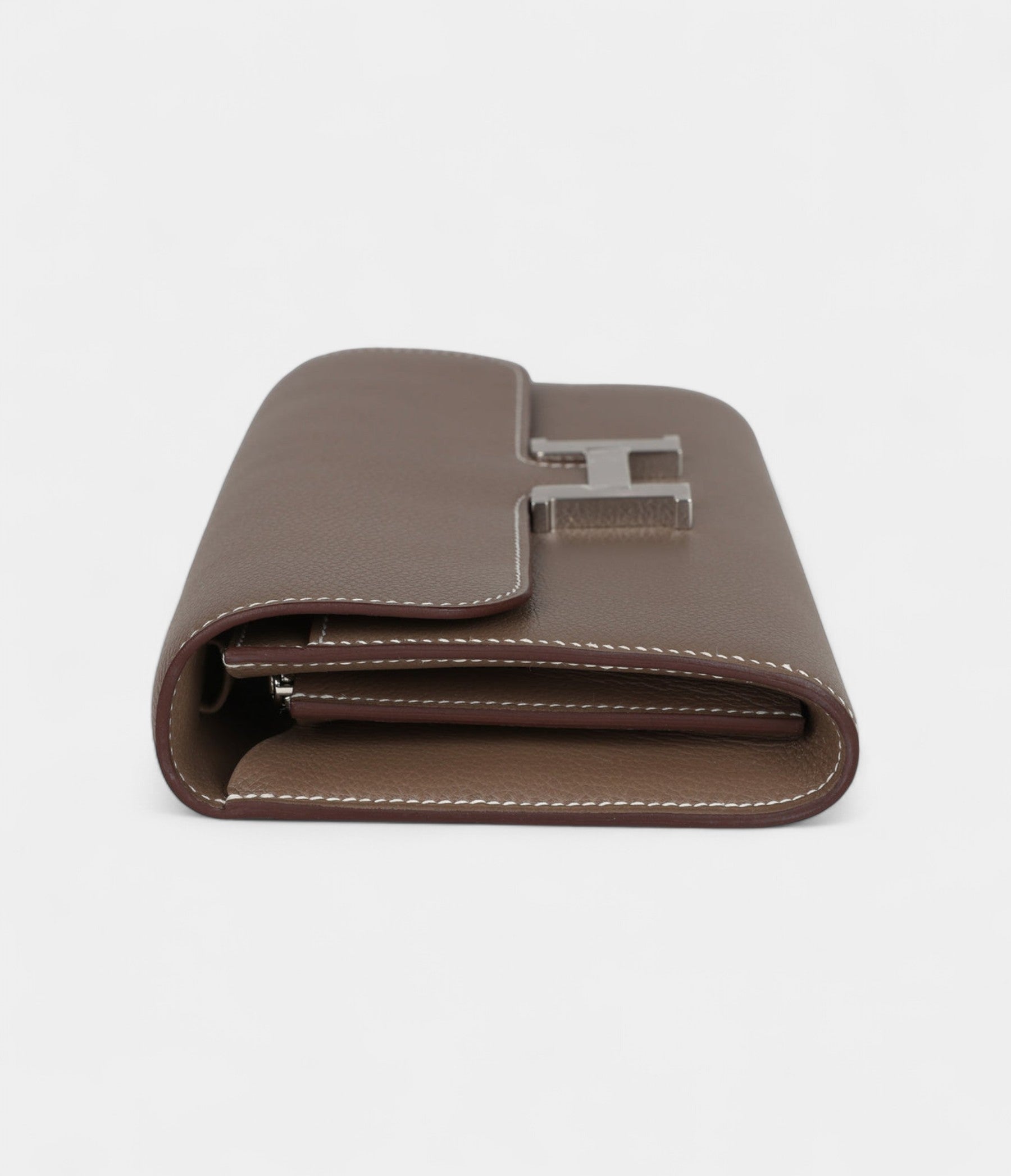 Hermès Constance Wallet To Go Etoupe Evercolor Leather with Palladium Hardware