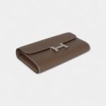 Hermès Constance Wallet To Go Etoupe Evercolor Leather with Palladium Hardware