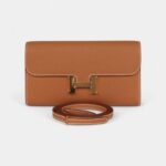 Hermès Constance Wallet To Go Gold Epsom Leather with Gold Hardware