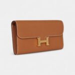 Hermès Constance Wallet To Go Gold Epsom Leather with Gold Hardware