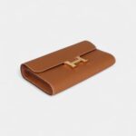 Hermès Constance Wallet To Go Gold Epsom Leather with Gold Hardware