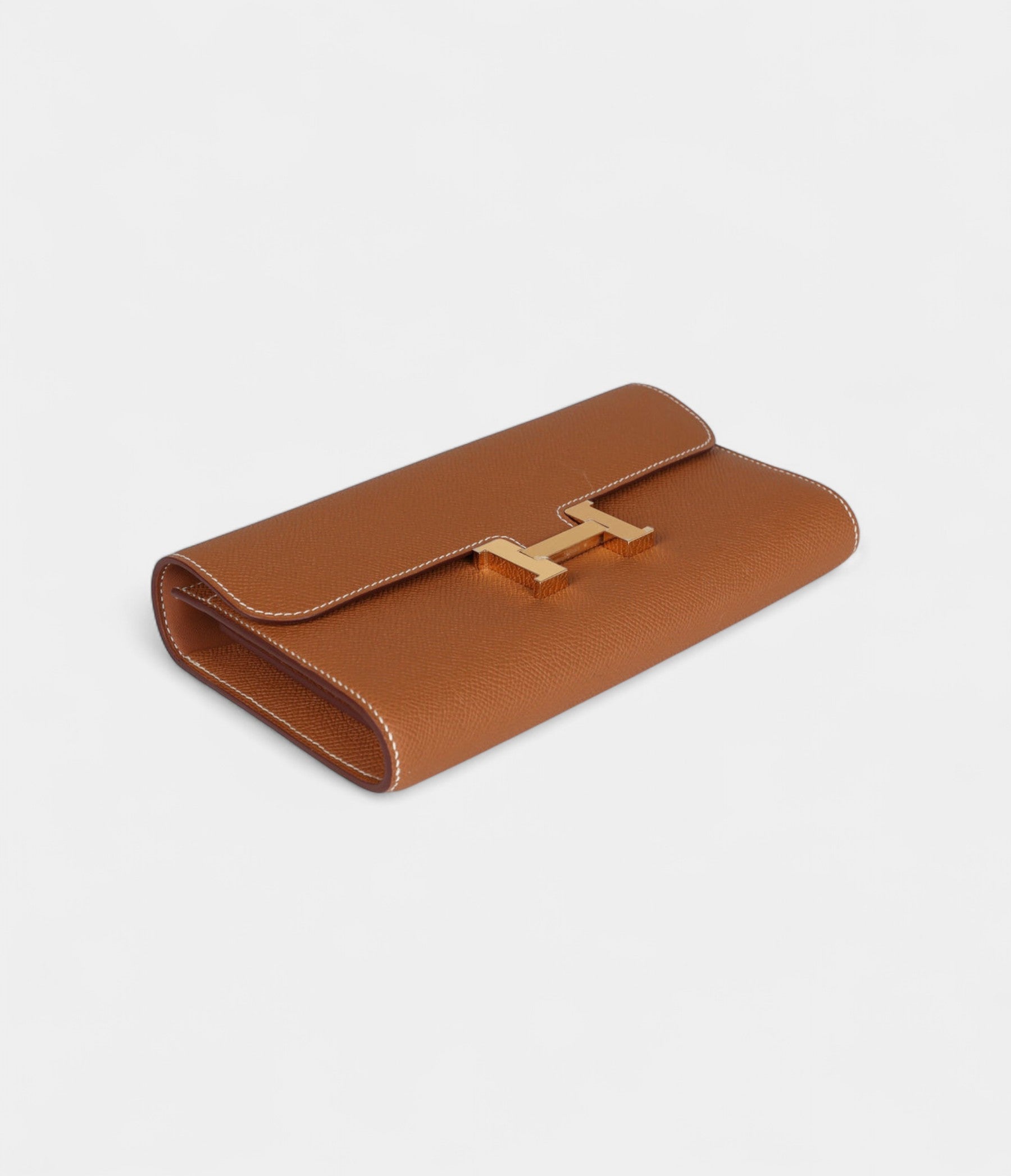 Hermès Constance Wallet To Go Gold Epsom Leather with Gold Hardware