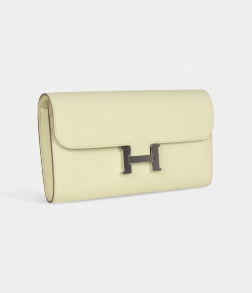Hermès Constance Wallet To Go Jaune Milton Epsom Leather with Palladium Hardware