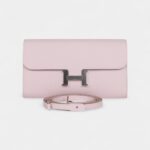 Hermès Constance Wallet To Go Mauve Pale Epsom Palladium Hardware