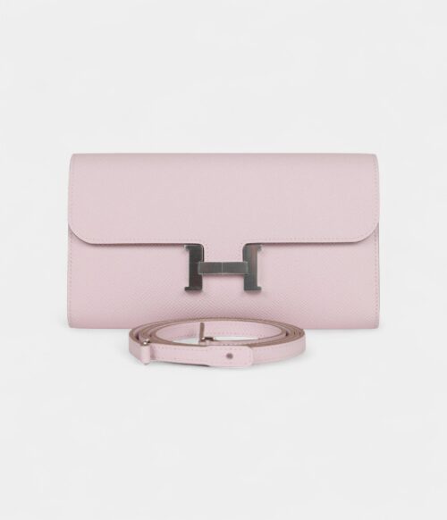 Hermès Constance Wallet To Go Mauve Pale Epsom Palladium Hardware