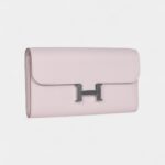 Hermès Constance Wallet To Go Mauve Pale Evercolor Leather with Palladium Hardware