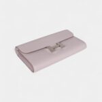Hermès Constance Wallet To Go Mauve Pale Evercolor Leather with Palladium Hardware
