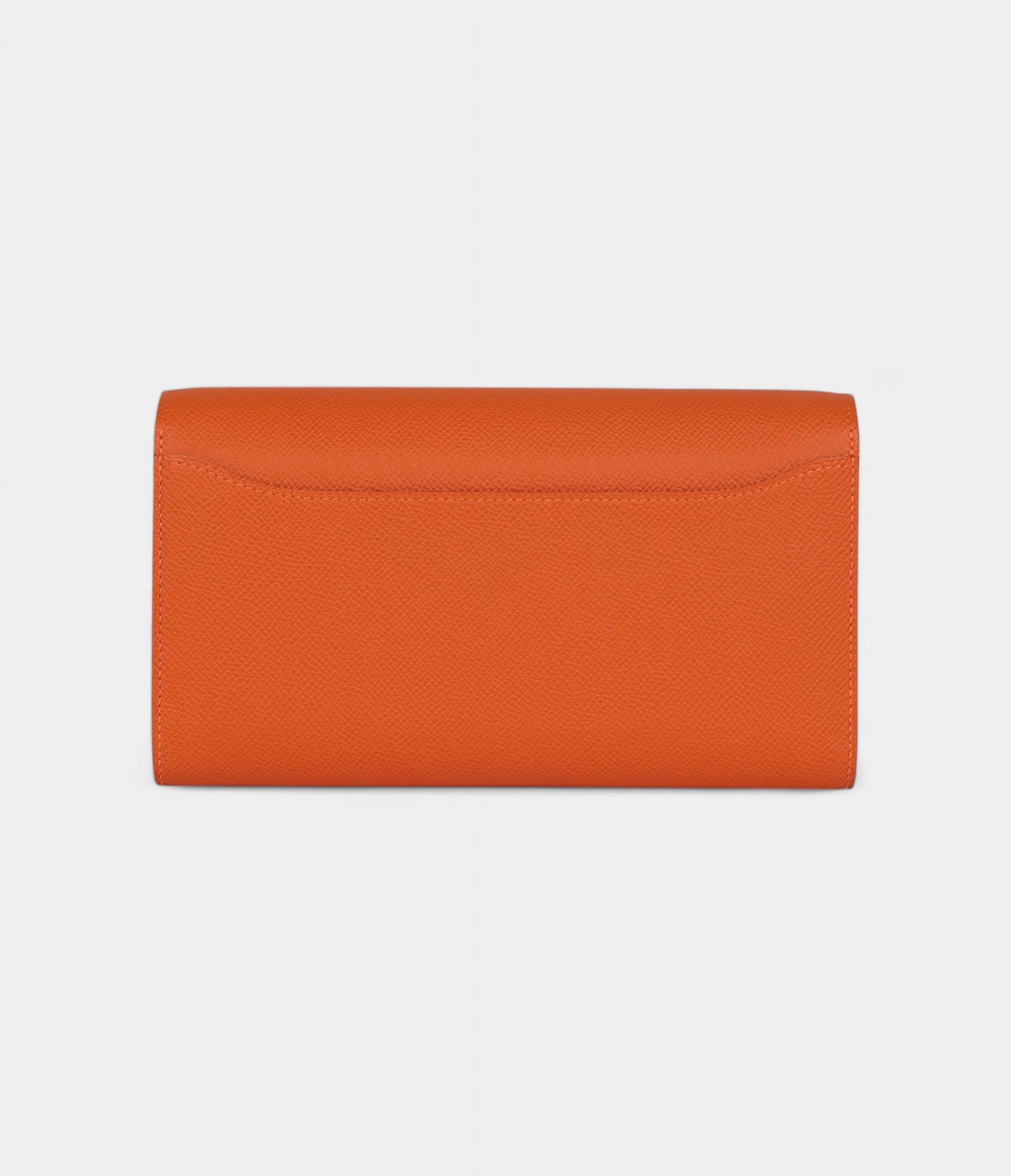 Hermès Constance Wallet To Go Orange Epsom Leather with Palladium Hardware