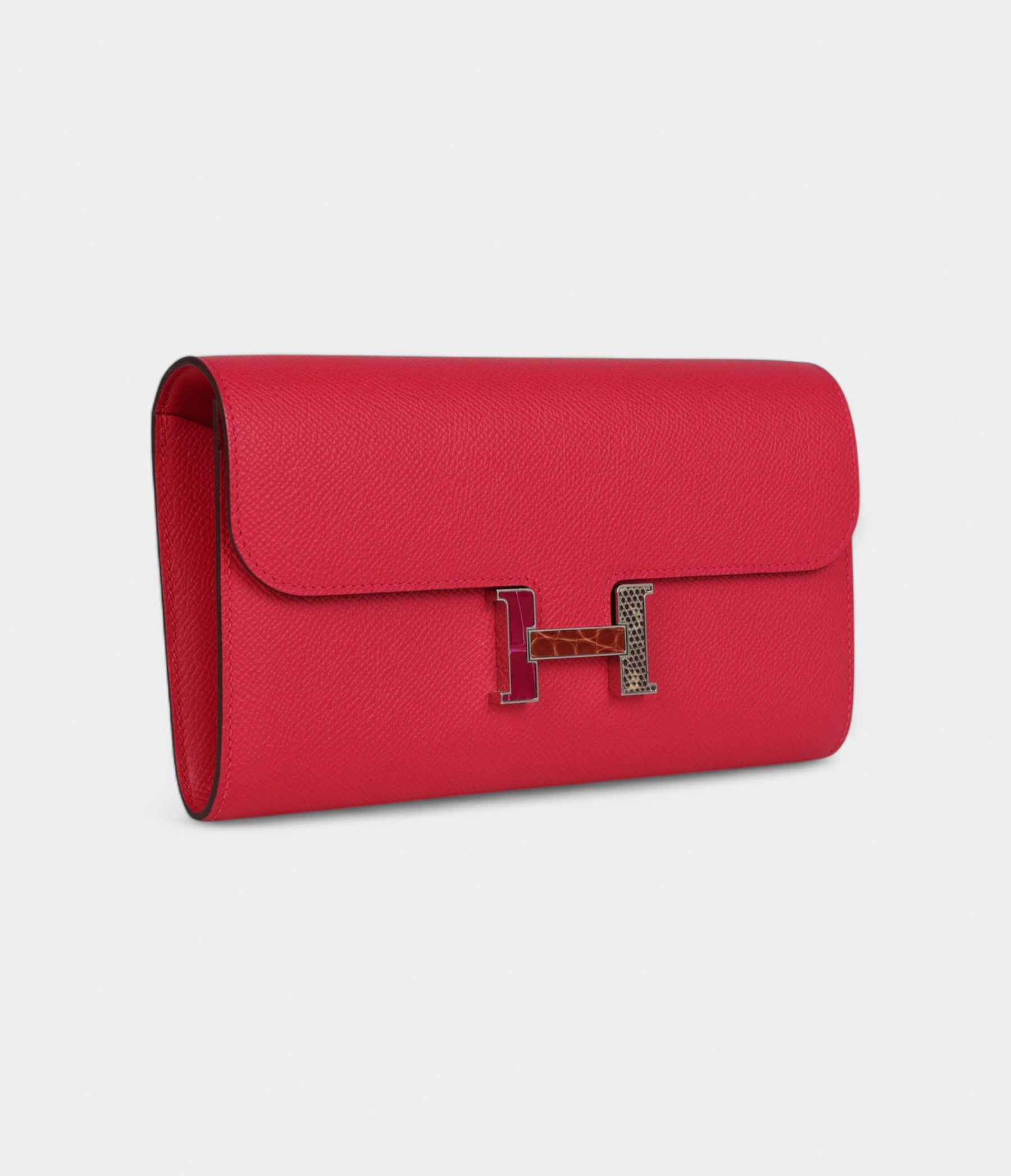 Hermès Constance Wallet To Go Rose Extreme Marquette Epsom Leather with Palladium Hardware