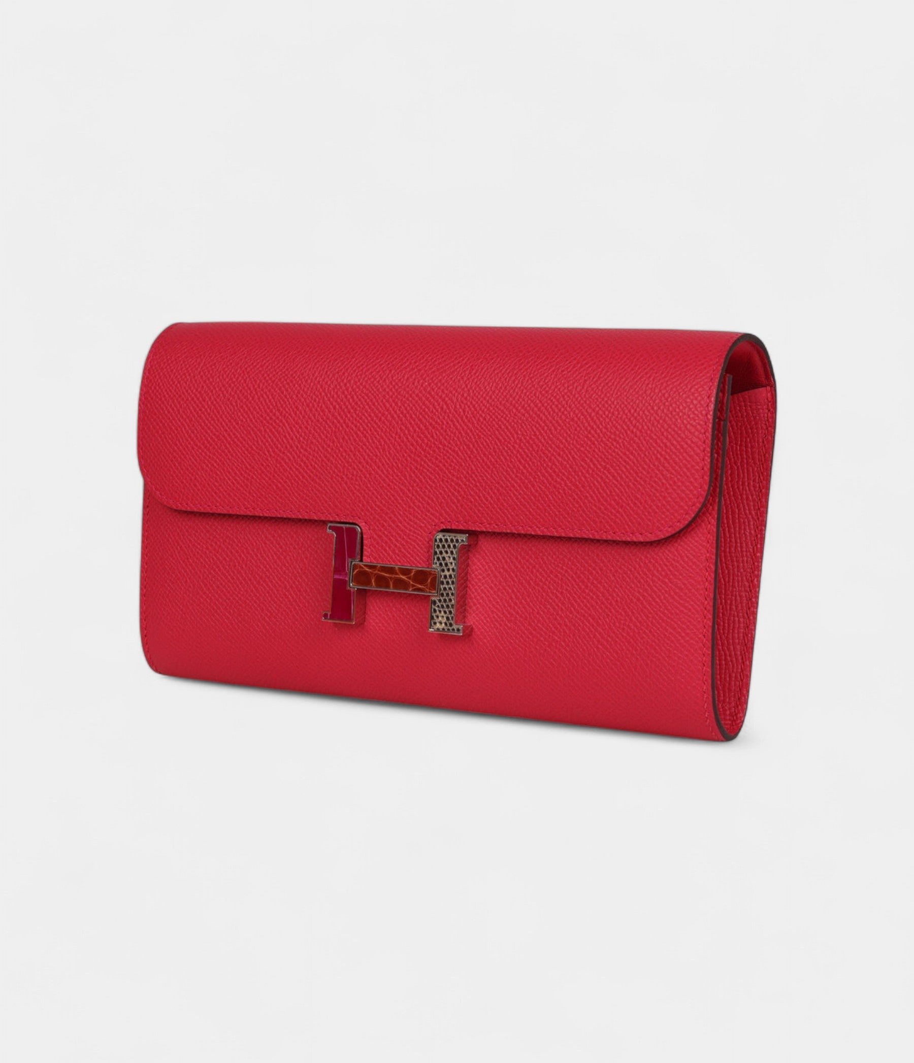 Hermès Constance Wallet To Go Rose Extreme Marquette Epsom Leather with Palladium Hardware