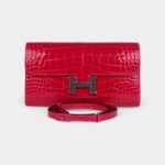 Hermès Constance Wallet To Go Rose Mexico Shiny Alligator with Palladium Hardware