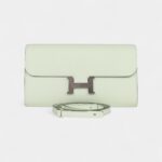 Hermès Constance Wallet To Go Vert Fizz Epsom Leather with Palladium Hardware