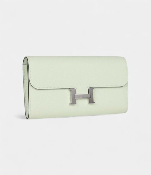 Hermès Constance Wallet To Go Vert Fizz Epsom Leather with Palladium Hardware