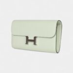 Hermès Constance Wallet To Go Vert Fizz Epsom Leather with Palladium Hardware