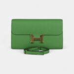 Hermès Constance Wallet To Go Vert Yucca Epsom Gold Hardware
