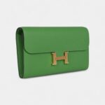 Hermès Constance Wallet To Go Vert Yucca Epsom Gold Hardware