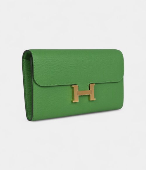 Hermès Constance Wallet To Go Vert Yucca Epsom Gold Hardware