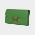 Hermès Constance Wallet To Go Vert Yucca Epsom Gold Hardware