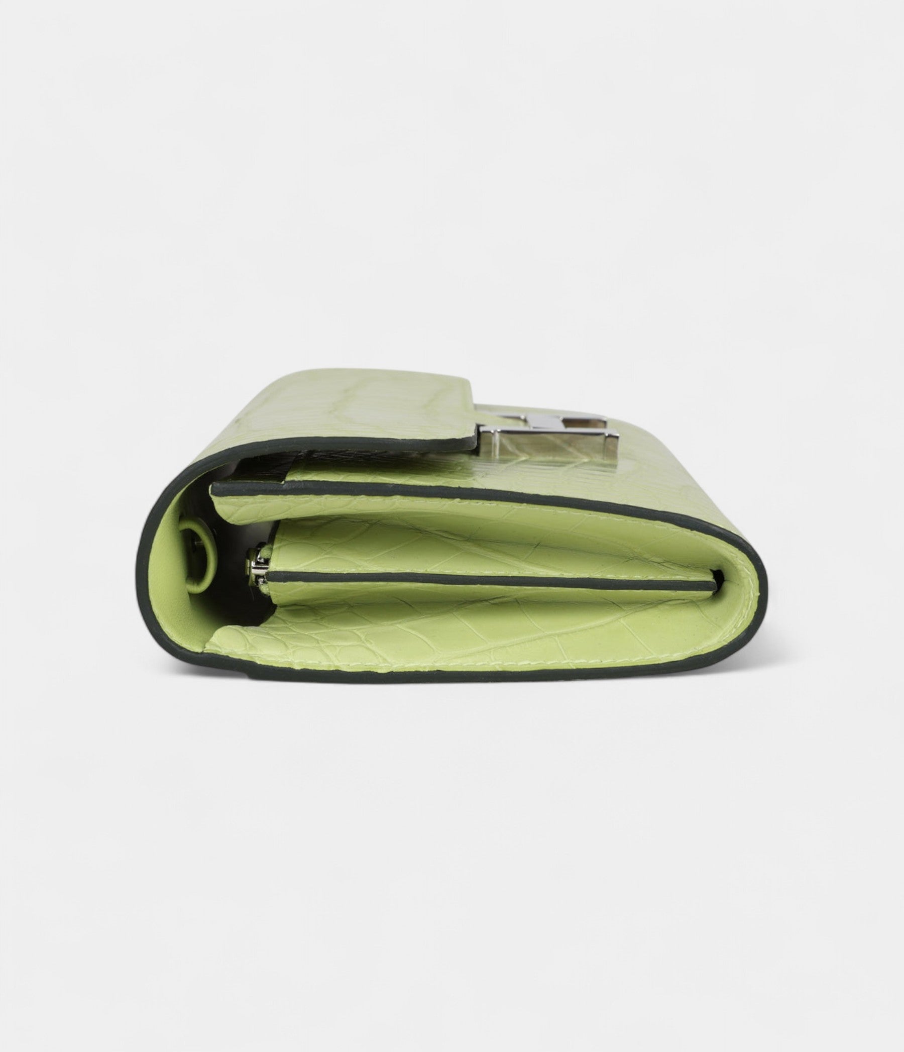 Hermès Constance Wallet To Go Yellow Bud Matte Alligator with Palladium Hardware