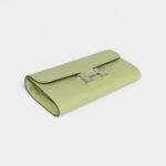 Hermès Constance Wallet To Go Yellow Bud Matte Alligator with Palladium Hardware