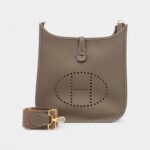 Hermès Etoupe Clemence Evelyne III 29 Gold Hardware