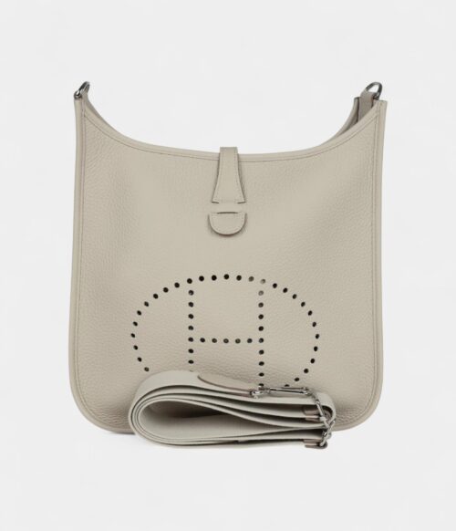 Hermès Evelyne III PM Beton Clemence Palladium Hardware