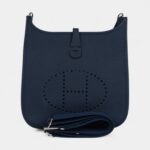 Hermès Evelyne III PM Bleu De Prusse Clemence Palladium Hardware