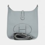 Hermès Evelyne III PM Bleu Glacier Clemence Palladium Hardware
