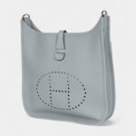 Hermès Evelyne III PM Bleu Glacier Clemence Palladium Hardware
