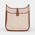 Hermès Evelyne III PM Gold Clemence and Ecru Toile H Canvas Gold Hardware