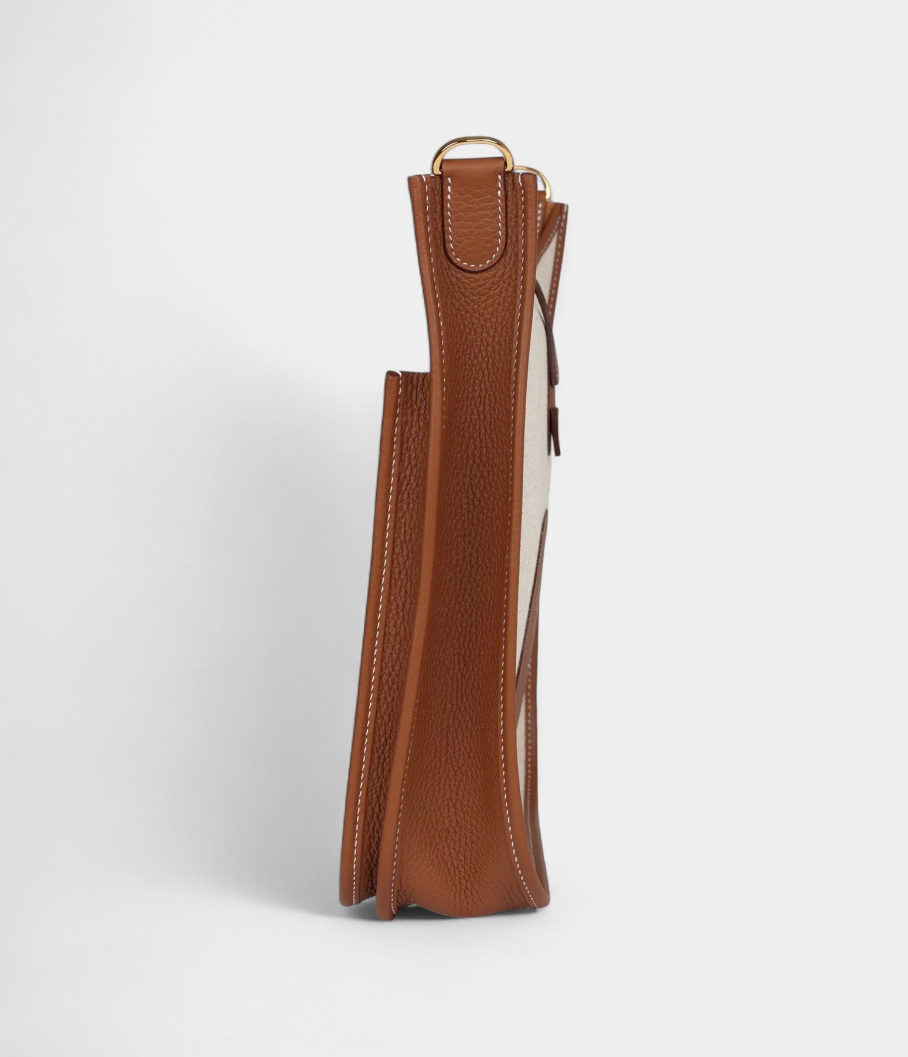 Hermès Evelyne III PM Gold Clemence and Ecru Toile H Canvas Gold Hardware