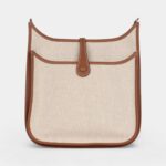 Hermès Evelyne III PM Gold Clemence and Ecru Toile H Canvas Gold Hardware