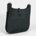 Hermès Evelyne III PM Vert Fonce Clemence Gold Hardware