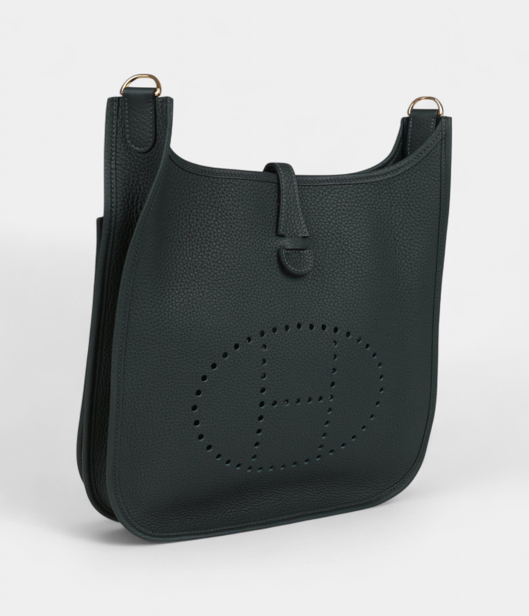 Hermès Evelyne III PM Vert Fonce Clemence Gold Hardware