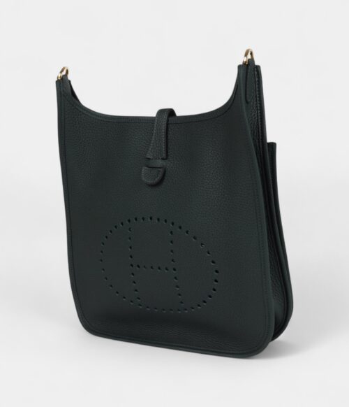 Hermès Evelyne III PM Vert Fonce Clemence Gold Hardware