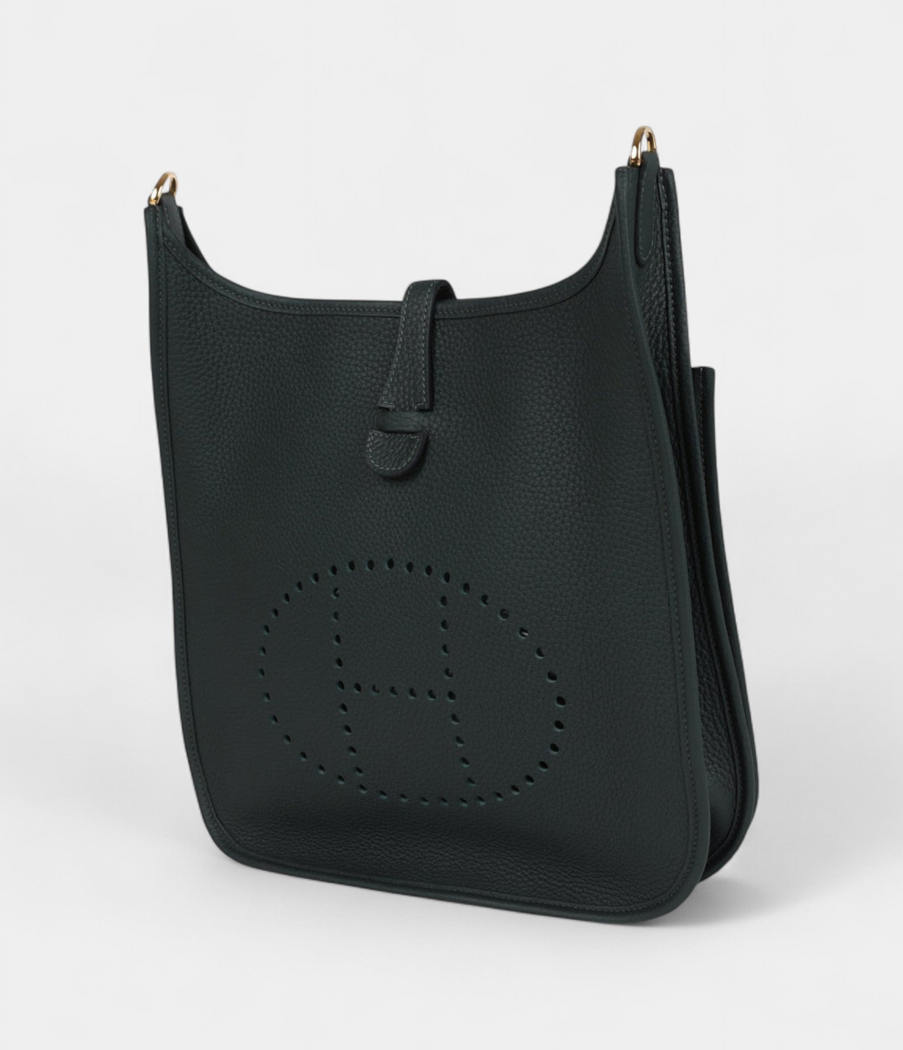 Hermès Evelyne III PM Vert Fonce Clemence Gold Hardware