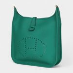 Hermès Evelyne III PM Vert Jade Clemence Gold Hardware