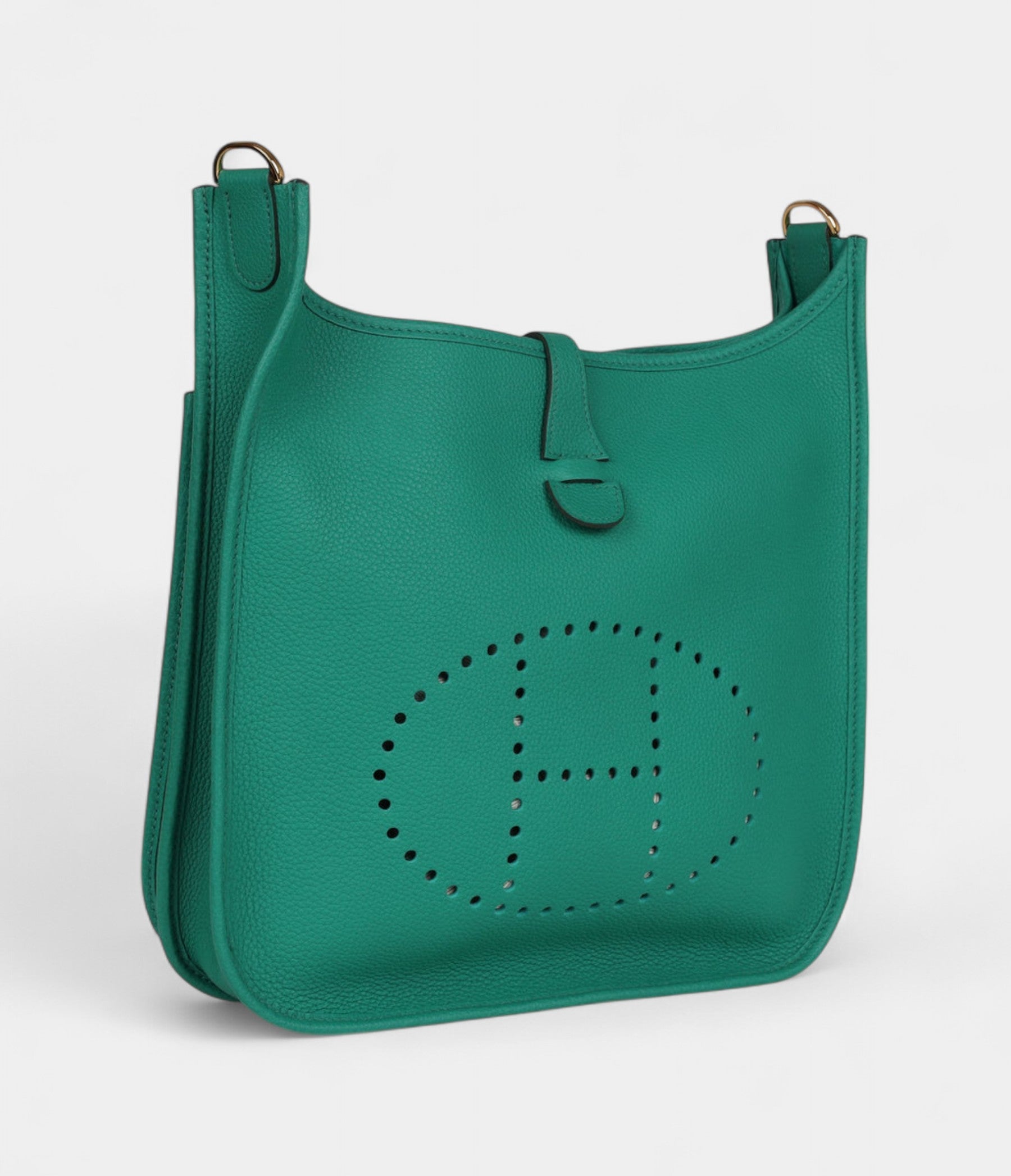 Hermès Evelyne III PM Vert Jade Clemence Gold Hardware