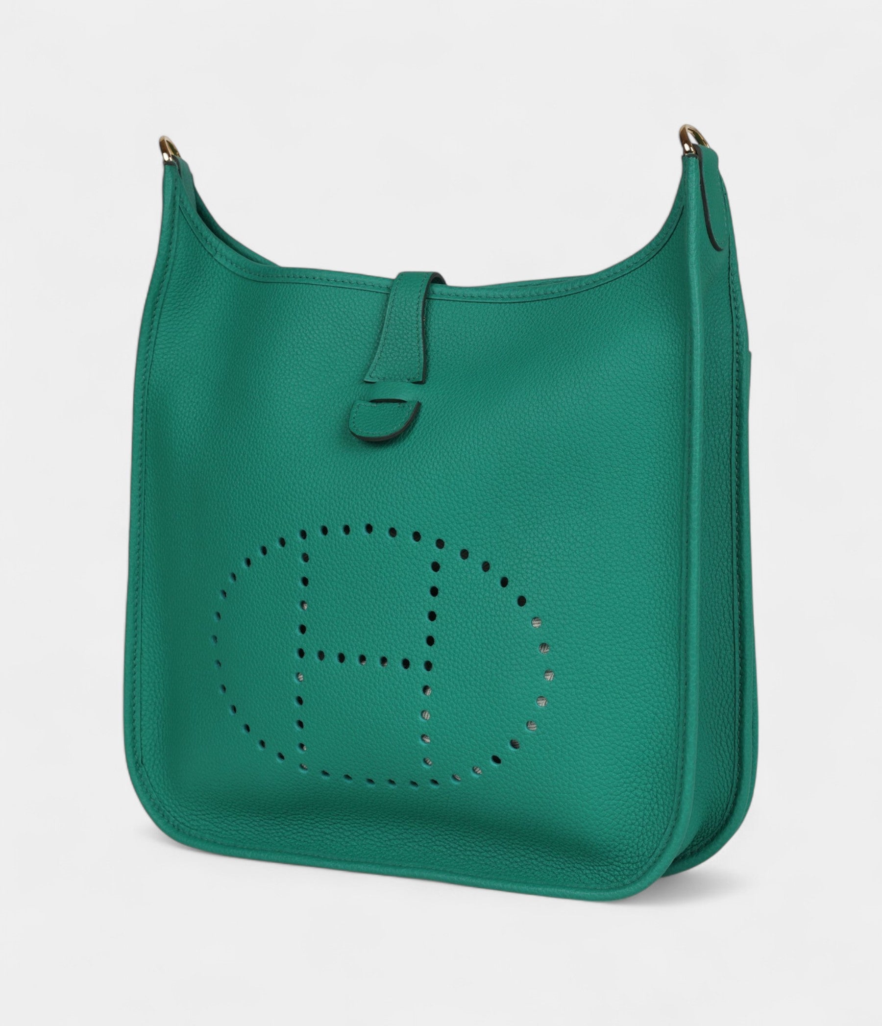 Hermès Evelyne III PM Vert Jade Clemence Gold Hardware