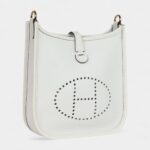 Hermès Evelyne New White Clemence Gold Hardware