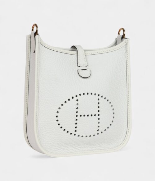 Hermès Evelyne New White Clemence Gold Hardware