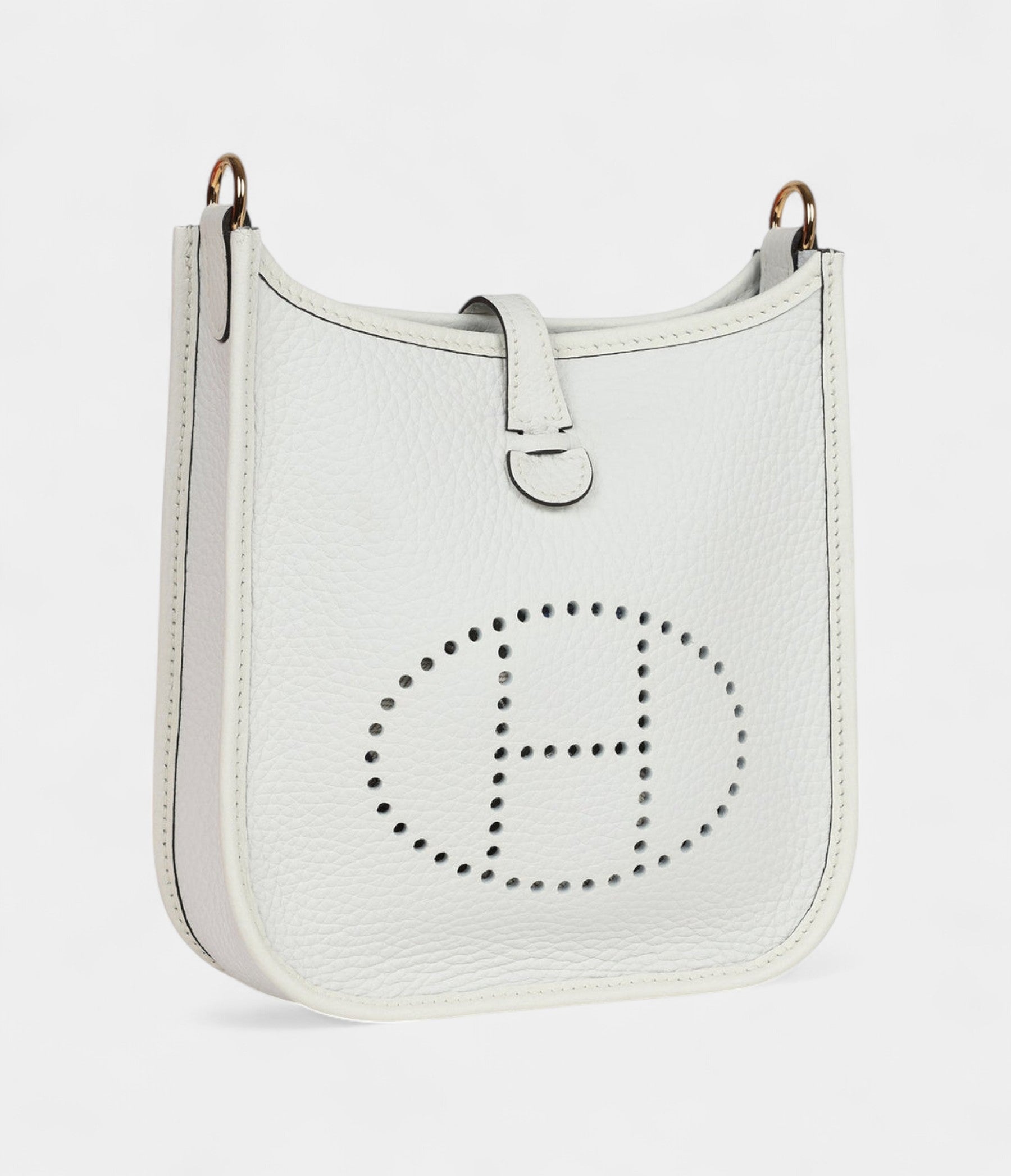 Hermès Evelyne New White Clemence Gold Hardware