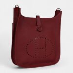 Hermès Evelyne PM Rouge H Clemence Palladium Hardware